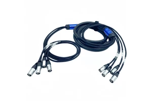4-way Cat6 RJ45 Jumper with Shielded Network Cable Ethernet Snake Performance Stage Audio and Video Network Control Line