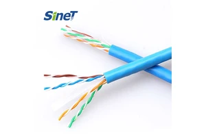 OEM Factory All-New 305M Cat6 Cable Reel 23AWG 24AWG Solid CCA Copper UTP CE/ROHS Certified PVC Jacket for Indoor/Outdoor Use