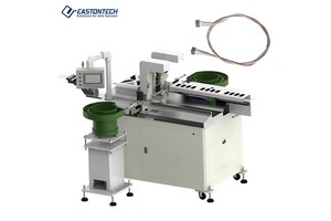 EW-9670 Industrial Double Head Piercing Crimping Machine for Flat Cable and Wire with Robotic Arm and Vibratory Feeder