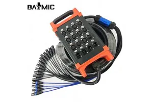 Factory OEM ODM 8 10 12 16 24 32 Channels Snake Cable 5 10 15 20 30 35 Meter XlR Audio Signal Stage Wired Cables Hub Management