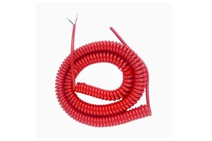 Red Spring Spiral Cable 2Cores 0.5 Coiled 1/2/3/4/5/6/7/8/9Meters Stretchable