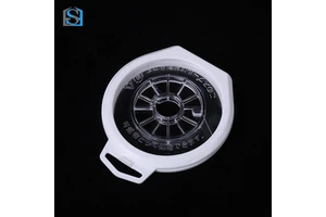 White Flip-Top Fishing Line Spool Case 7.5cm Dustproof Portable Organizer for 50-100m Angling Tackle Storage