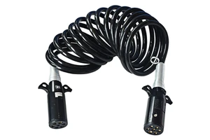 Heavy Duty Truck Electrical Signals High Flexibility Weather Resistant 6M 7 Pin Way Spiral Cable for Truck Electrical Systems