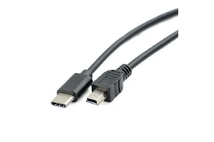 USBC to Mini USB OTG Cable, Compatible with Game Controller, Camera, GPS, Dash Cam, Black