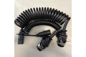 7pin Trailer Extension Coiled Cable With Trailer Adapter Plug Socket Connector,7 Core Towing Caravan