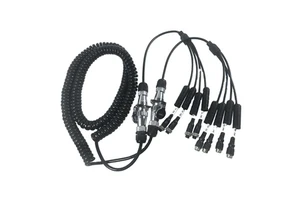 High Quality 7Pin Waterproof Truck Trailer Cable Heavy Duty Vehicle Aviation Connector Waterproof Spring Cable