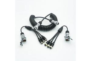 5Pin Trailer Cable Set for 3-Channel Camera Display Enhanced Visibility Wiring Harness for Vehicle Towing
