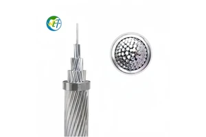 Wolf ACSR Wire Conductor Dog 100mm2 14 Core 35.7KN Aluminium Overhead Power Transmission Cable 35kV High Voltage BS215/2