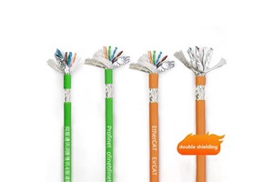 Cat6 Industrial Ethernet Cable 8-Core Shielded Solid Copper Gigabit EtherCAT High Flexibility Drag Chain Profinet Cable