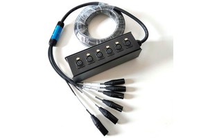 6-channel XLR Braid Stage Wiring Box Multi-core PVC Oxygen-Free Copper Cable Professional Audio Mixing Microphone Recording