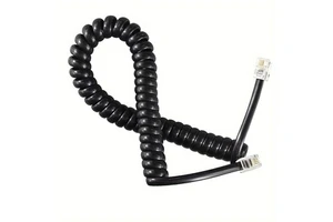 RJ9 RJ10 RJ11 RJ12 4P4C 6P6C Telephone Handset Spiral Cable Doorbell Coiled Spring Flat Wire