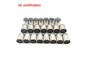 UL Certificated DIN Aerospace Male Female Connector Brass Contact 3-14 Pin For Servo Motor Encoder And PLC Control Cabinet