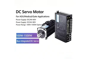 Low-Voltage DC Servo Motor Kit 24V/48V Brushless 100W-2kW Magnetic Encoder IP65 IE4 Efficiency RS485/CAN/EtherCAT Drive NO Brake