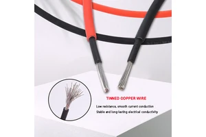 Solar Cable PV1-F Solar Connector Cable Sunlight Resistant Single Core DC 4mm 6mm XLPE With TUV Standard