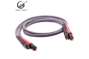 Signal Wire Cords XSSH YIVO Audiophile Subwoofer Interconnect HIFI 2 Core OFC 8mm Professional Audio RCA Cable with WBT RCA Plug