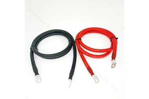 12V 45CM 25CM 2 AWG 4AWG 6AWG Battery Copper Terminal Connection Lead Wire Cable with Lug