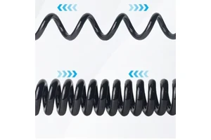 Rousheng RVUT 12 15 16 17 Cores Stranded PVC Spring Spiral Coiled Cable 220V for CNC Handheld Encoder Industrial Use