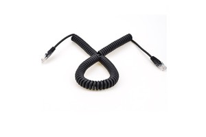 Custom RJ45 Network LAN Cat6e Cable Spring Curly Spiral Cable Coiled Ethernet Patch Cord
