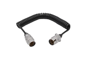 New Quality 7 Pin Eco-Friendly Black 3m Electric Extension Cable for Truck Trailer Power Spiral Retrofit/Upgrade