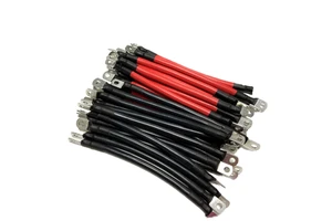 25mm2 35mm2 16mm 2AWG 6AWG GP Automotive Motorcycle M8 Battery Lugs Car Battery Cable Tin Plated Copper PVC Insulated 300mm