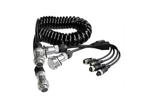 Customized Heavy Duty Vehicle 5 Pin Trailer Plug Cable Trailer Camera Video Cable for Two Ways Truck Trailer Camera System