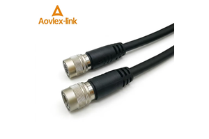 Machine Vision Cable HRS Connector 12pin Male to Female CCD Industrial Camera Cable High Flex Power I/O Cable Assembly