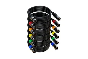 XLR Male to Female Microphone Cable Multi Color Braid Shielded High Cost Performance Pure Copper PVC Jacket