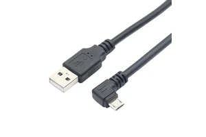 Custom 90 Degree Right Left Micro USB Cable 0.25m/0.5m/1m/1.5m/2m/3m Angle Bend Braid Shielding USB 2.0 Male for Computer Use