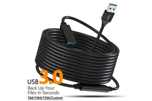 Factory Wholesale USB Extension Cable 3.0 USB-A Male to Female Data Cables 5M 15ft Type c Tether Cable for Camera Accessories