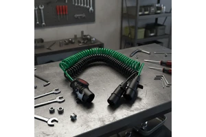 New Danyi European Safety Spiral Electric Trailer Cable Seven Core 5 Core 7 Pin Electrolytic Copper Black Green ABS/EBS 7 Way