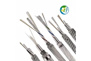 IEEE 1138 IEC 60794 OPGW 24 Core 48 Core Optical Ground Wire Stainless Steel Tube Aluminum Clad Steel Stranded Cable WOLF