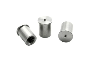 SS304 Round Projection Weld Nut Cylindrical Threaded Welding Boss Standoff Fasteners For Medical Device Machinery