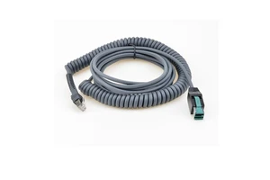 RJ45 Retractable Spring Spiral Curly Coiled Cord 12V 24V Powered USB Connector POS Machine Printer Helix Scanner Cable