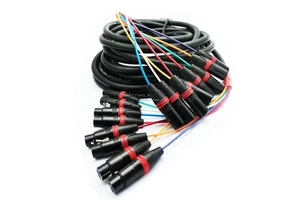 Manufacturer Audio De Y Power Snake Xlr Cable Male to Female Multi Microphone 4 8 12 16 Channels Roll Stage Box Cable