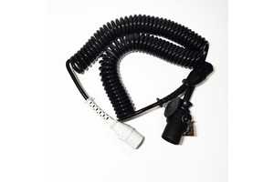 4.5m European Trailer Cable 7pin N Type Spring Wire Coiled Truck Trailer Cable with Plastic Plug