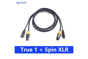 Hybrid Cable DMX Power Cord Combi Waterproof True1 and 5 Pin XLR Stage Light Cable Moving Heads and Par Light Connection