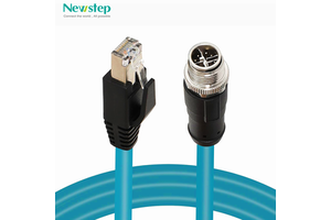 Industrial Ethernet Cable M12 X Coded to RJ45 Cat6A for GigE Vision Camera Machine Vision 10Gbps Shielded Network Cable