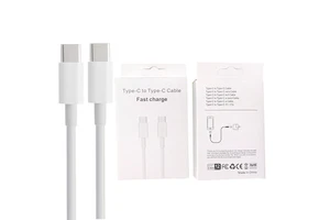 Hot Sale 60W USB Type C to Type C Cable 1M 60W Usb c Fast Charge for iPhone 16 Pro Max 15 Plus with Box