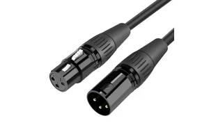 1 Meters Balanced XLR Male to Female Audio Cable Shielded Anti-Noise Patch Cable for Microphone Amplifier and Stage Audio System