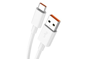 USB-A to Type-C 100W 6A Fast Charging PVC Data Cable for iPhone Android Camera & Computer