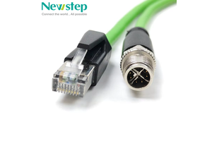 Robotic Arm Ethernet Cable M12 X Coded To RJ45 Cat6A 10Gbps PUR Drag Chain High Flex Shielded Cable For Servo Robot CNC