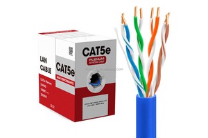 Outdoor Industrial Cat5e UTP Shielded 8-Conductor 26AWG Copper PVC Jacket Ethernet Cable 2.5 Gbps LAN Network 100m