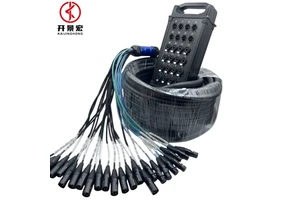 24 Channels Roll Stage Box Cable Dmx Audio De Y Power Snake XLR Cable Male to Female Multi Microphone