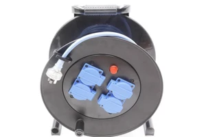 Steel Cable Reel Cee Plug Outdoor H07rn-F Rubber Cable 3G1.5 to 3G2.5 25-50m RoHS