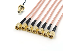 RG316 RG174 SMA Pigtail Jumper RF Coaxial Cable Assembly With Copper Solid Conductor IATF 16949