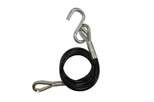 PAN-U 3' 3500LB (Pair) Coiled Vinyl Coated Trailer Safety Cable for Axles Made in TW