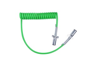 Factory Price 15 Feet 7-Way Spiral Green 100% Copper High Quality Trailer Electrical Cable for Peterbilt 320 Model Heavy Truck