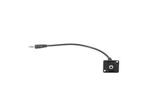 SETO High Quality 3.5mm Male-Female Audio Cable Connector 20cm Zinc Alloy Black Keystone Jack Speaker Cable