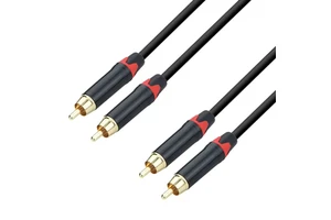 ABCCABLS 2RCA to 2RCA Stereo Audio Cable with Gold Plated Connectors PVC Jacket for Stage Live Sound Home Theater HDTV Amplify