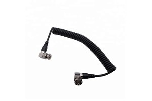HD SDI Video Cable BNC Male Right To BNC Right Angle Plug Coaxial Spring Cable For Blackmagic Camera